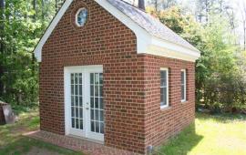 Shed all brick exterior finish