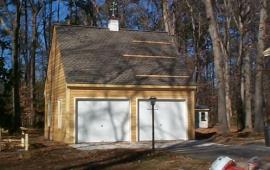 Custom built two car garage with cupola in Newport News