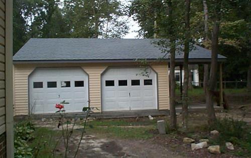 24x24 Garage with steel garage doors