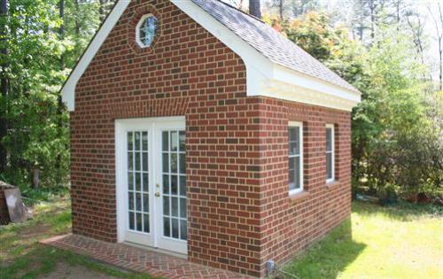 Shed all brick exterior finish