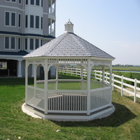 White Vinyl Gazebo in Suffolk